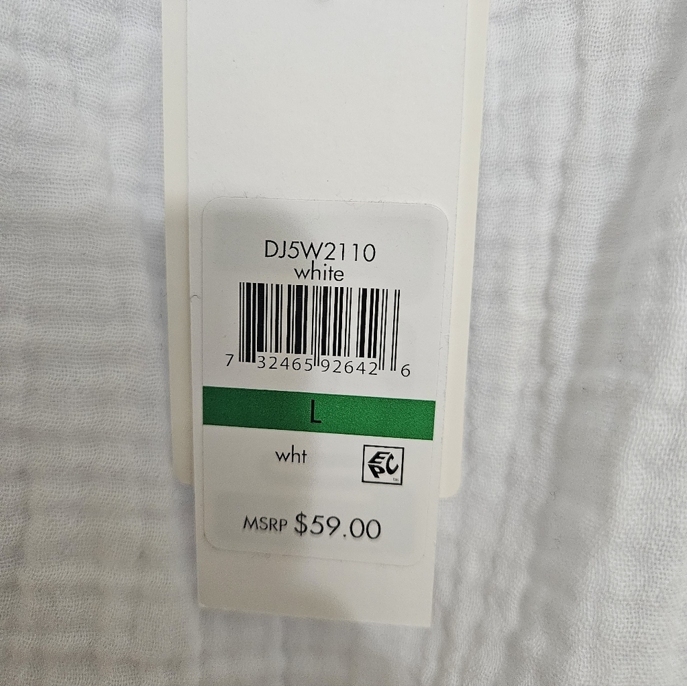 DKNY Jeans Crop Top Blouse Cotton Size Large NWT - Picture 7 of 7